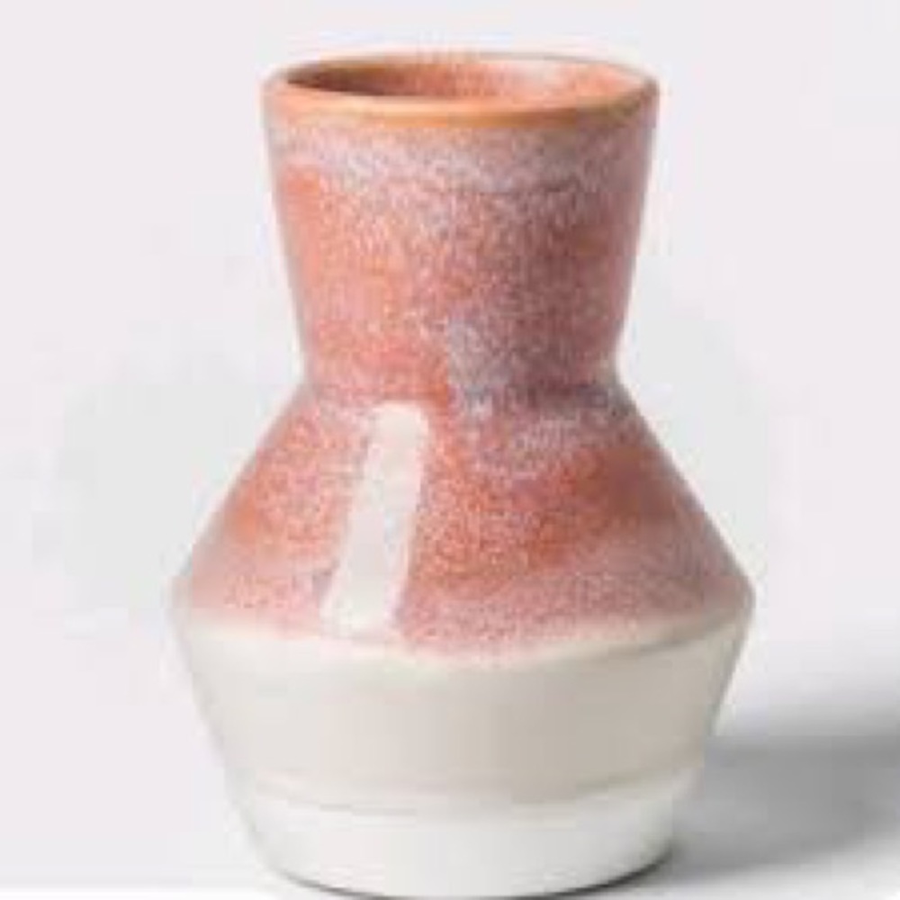 NWT Project 62 Reactive Pink Handcrafted Earthenware Vase